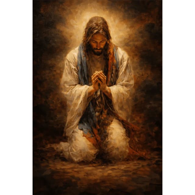 Quadro Decorativo Jesus Orando